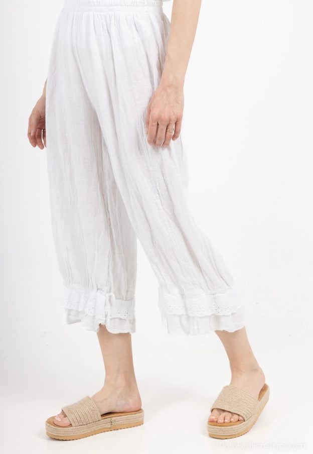 Maine Summer Linen Eyelet Pants