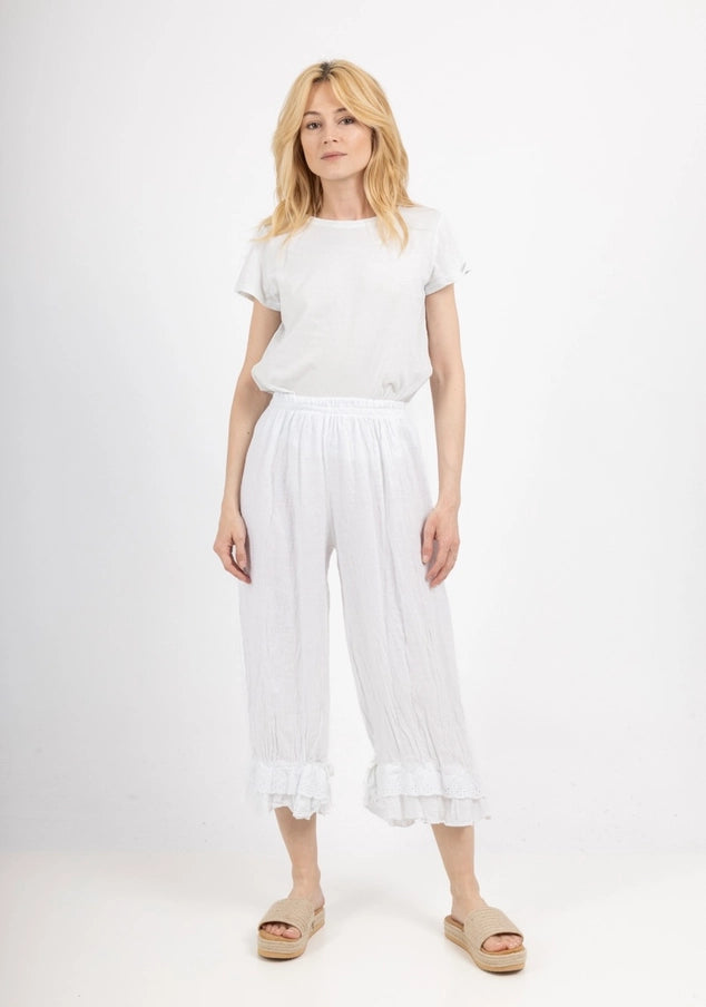 Maine Summer Linen Eyelet Pants
