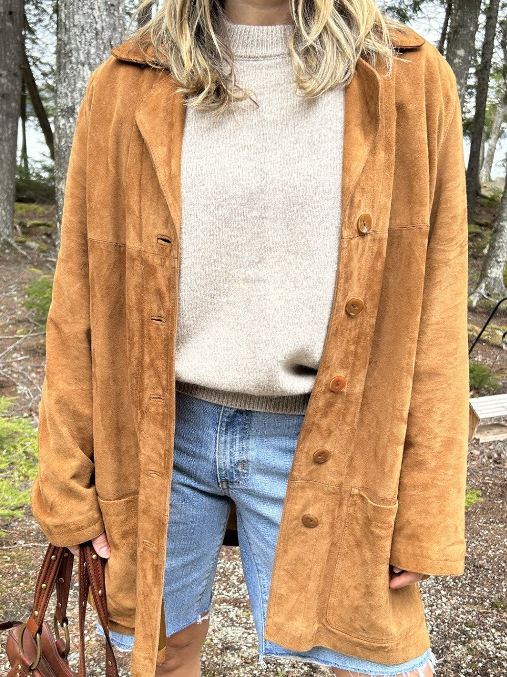 Vintage "1990s Does 70s" Genuine Suede Jacket