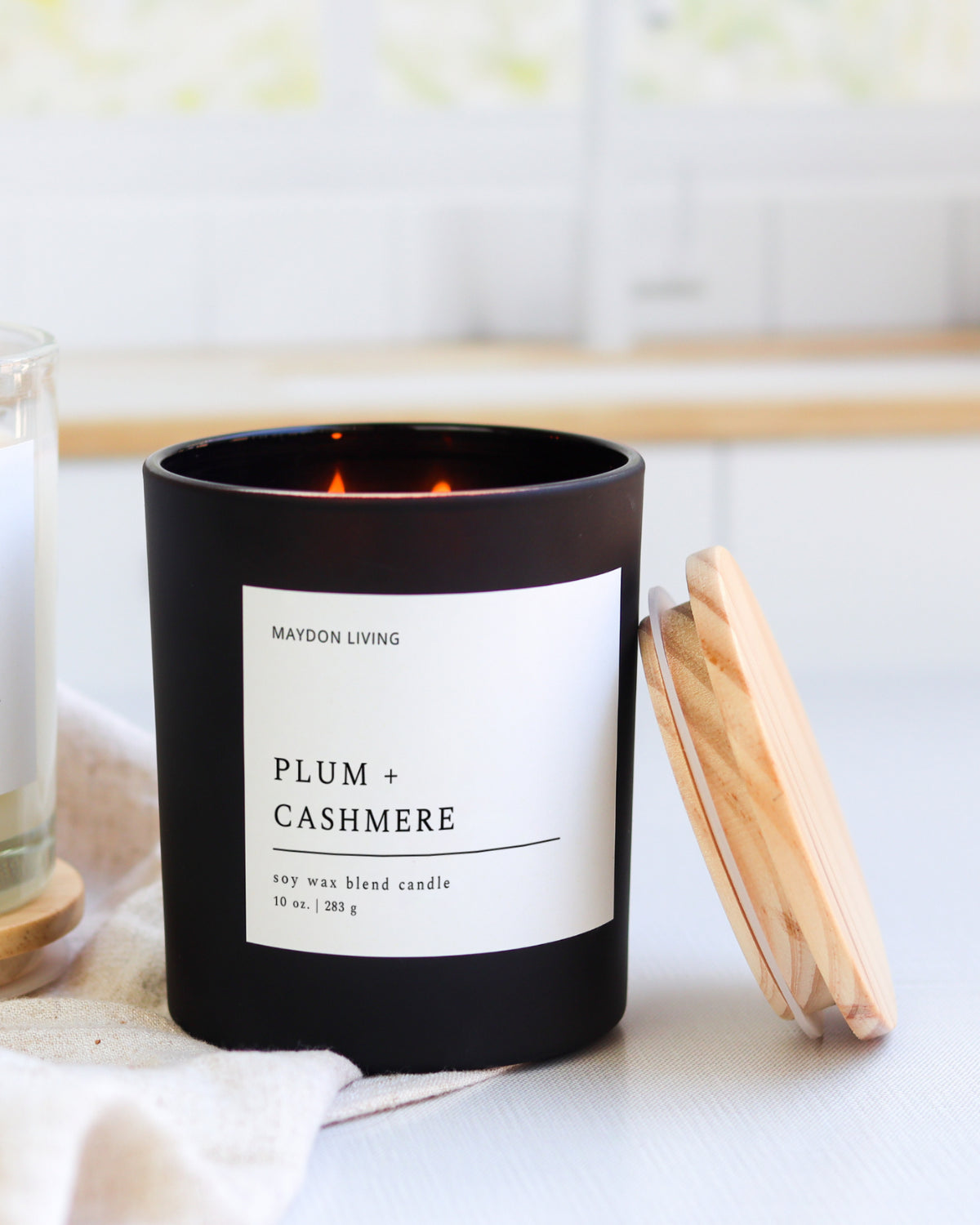Plum + Cashmere Soy Glass Candle