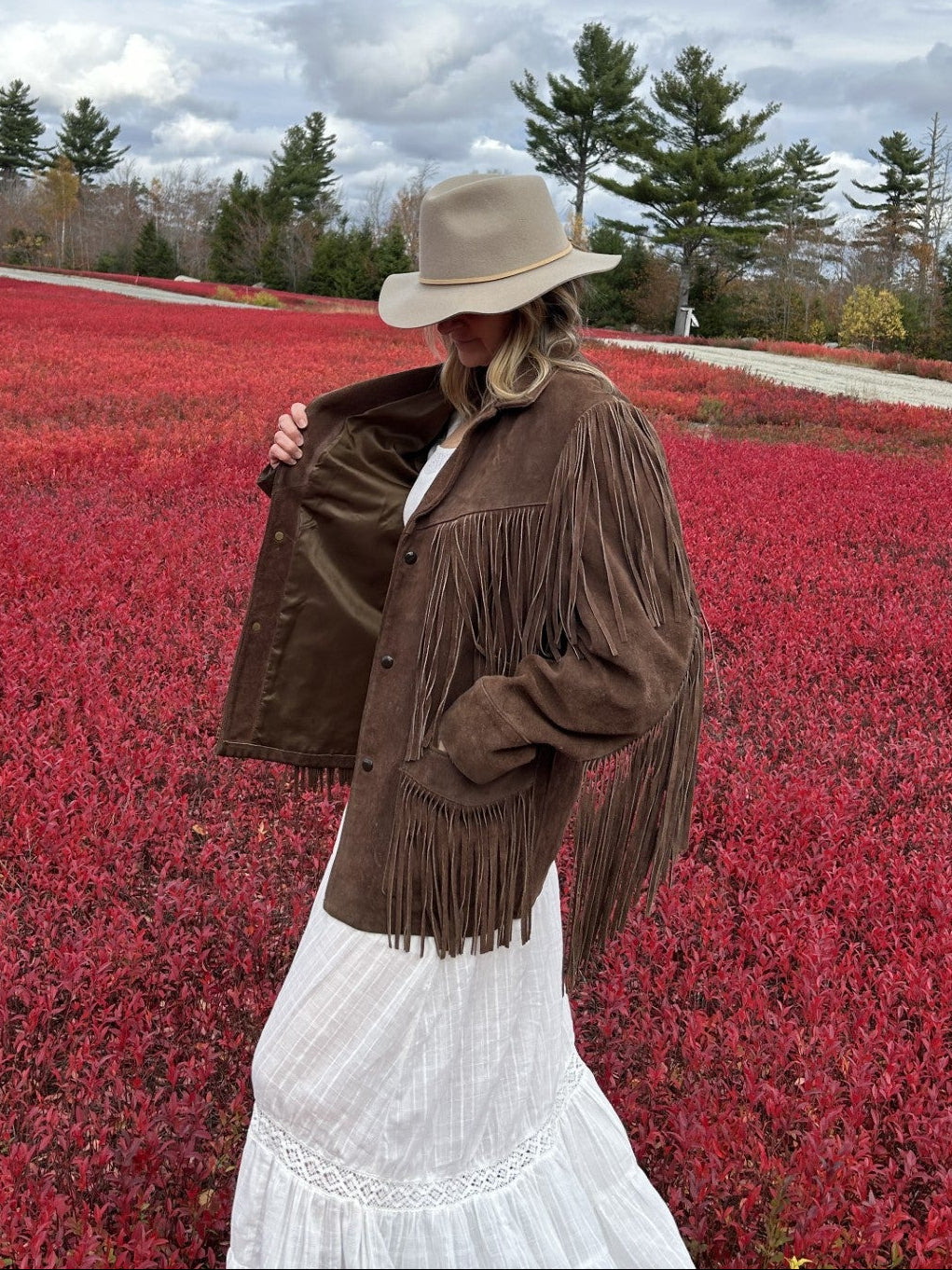 Vintage 1970's Schott Roughout Suede Western Fringe Jacket