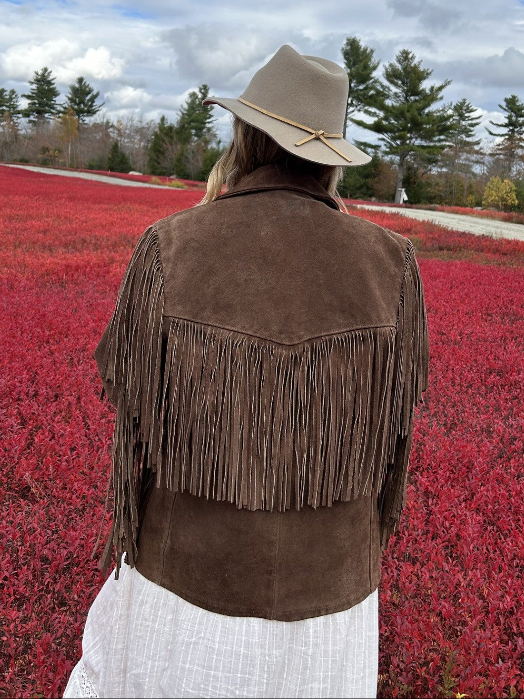 Vintage 1970's Schott Roughout Suede Western Fringe Jacket