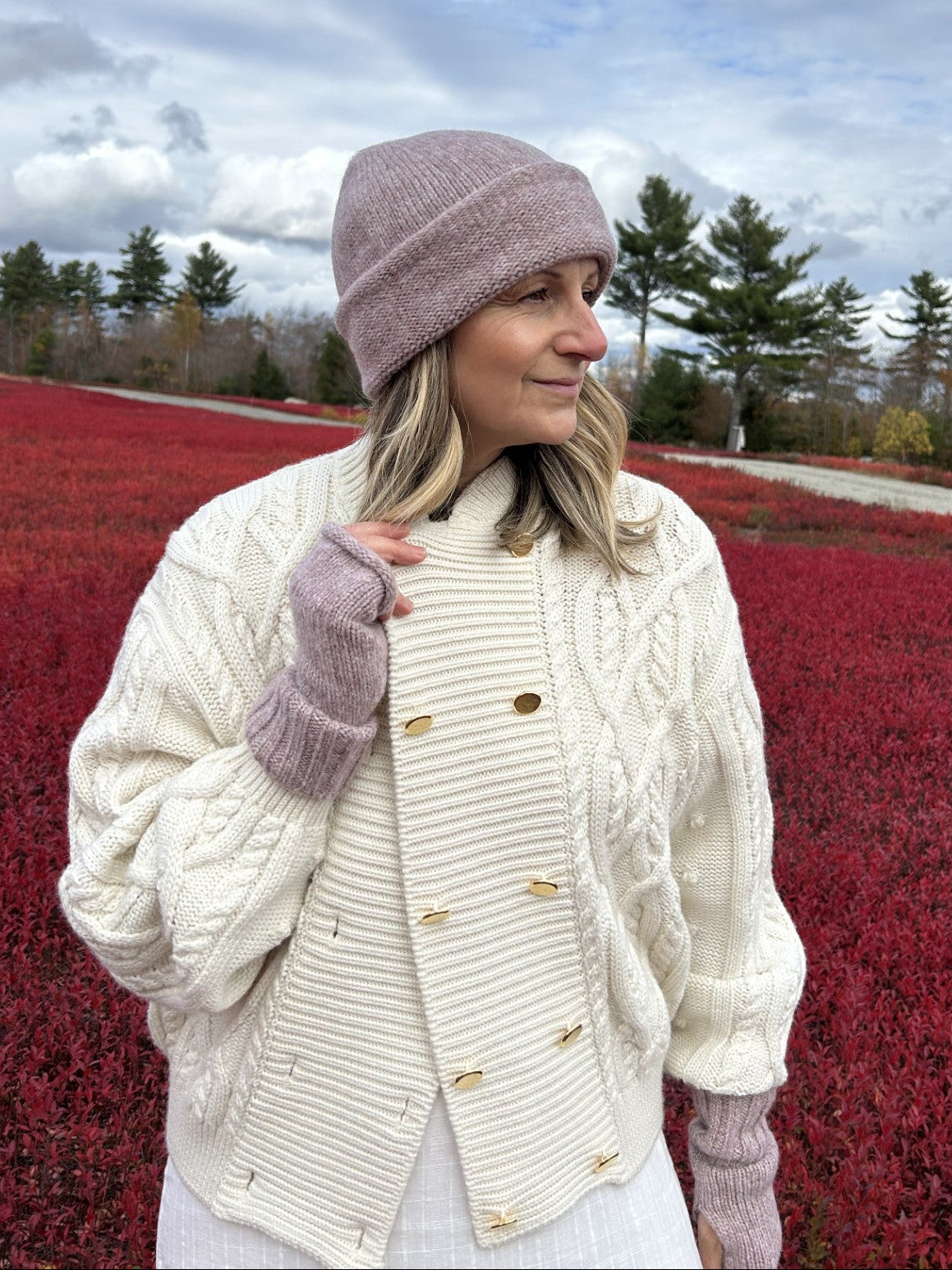 Vintage Alan Manoukian Belgium Wool Blend Cable Knit Sweater Bomber