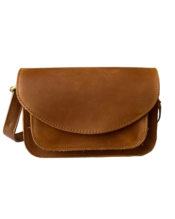 100% Genuine Leather Flap Crossbody