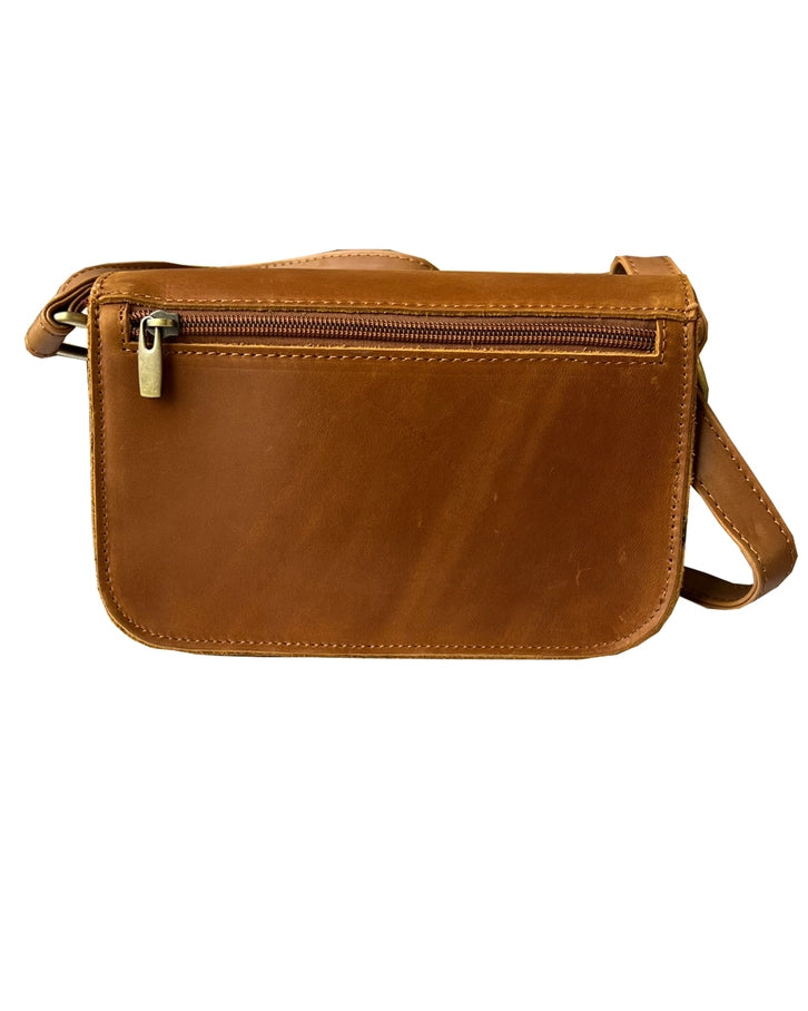 100% Genuine Leather Flap Crossbody