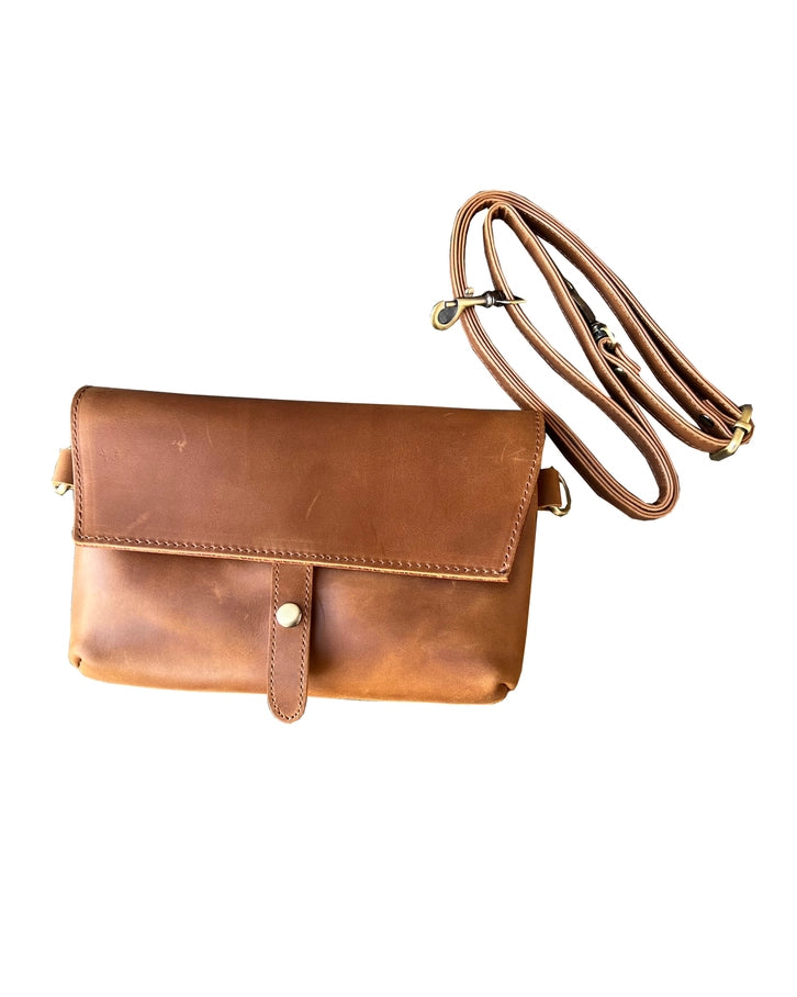 Crazy Horse Genuine Leather Crossbody Bag