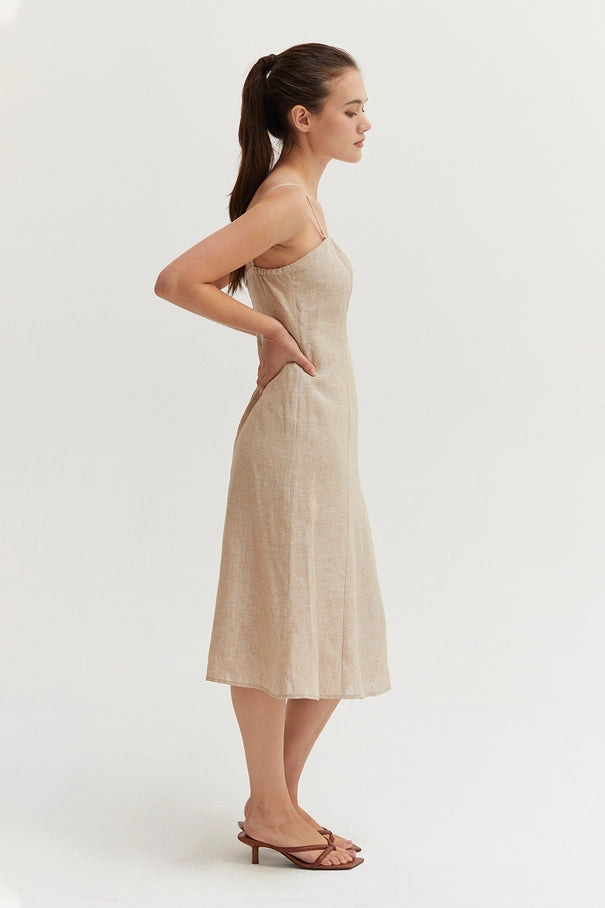 Jennifer 100% Linen Summer Dress