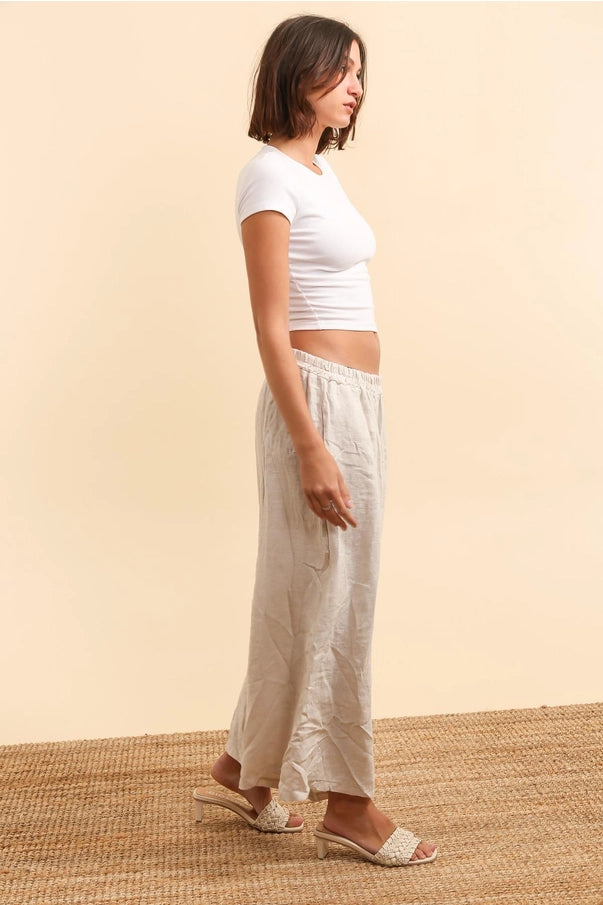 Brisa 100% European Linen Wide Leg Pants