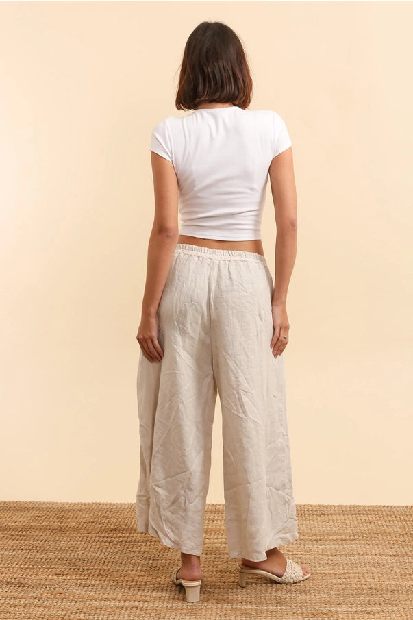 Brisa 100% European Linen Wide Leg Pants