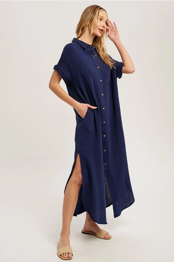 Day Maxi Shirt Dress