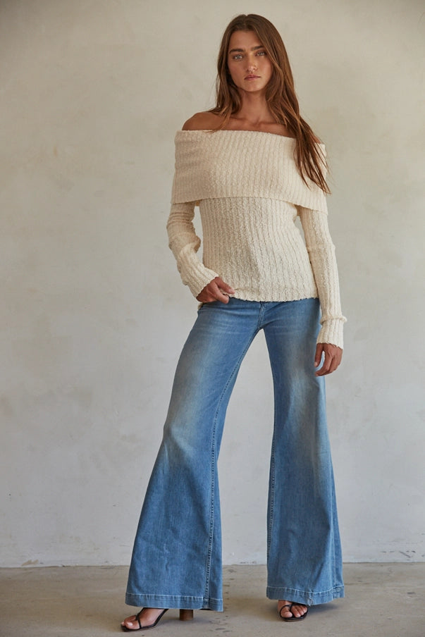 Hadleigh Cotton Off-Shoulder Sweater