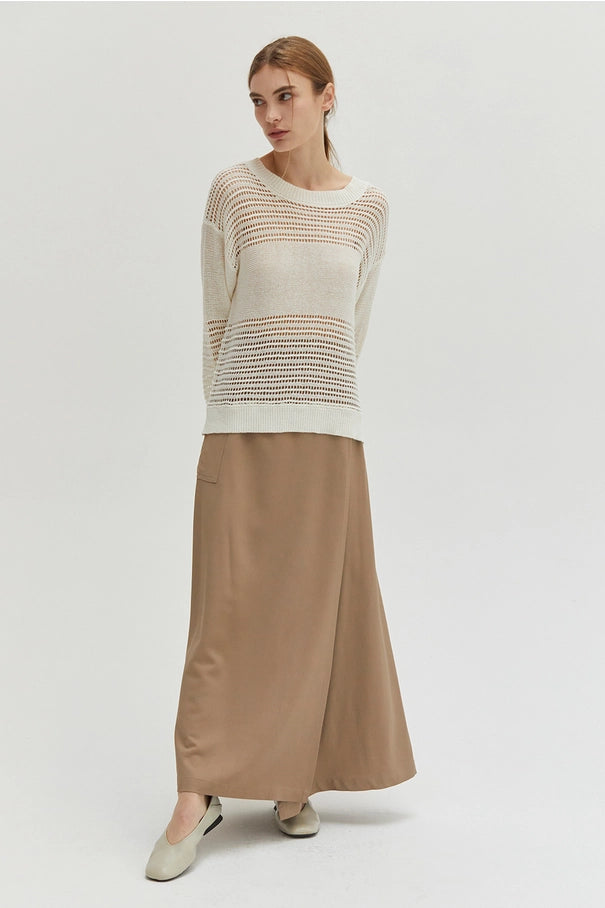 Dylan Linen Open Knit Sweater