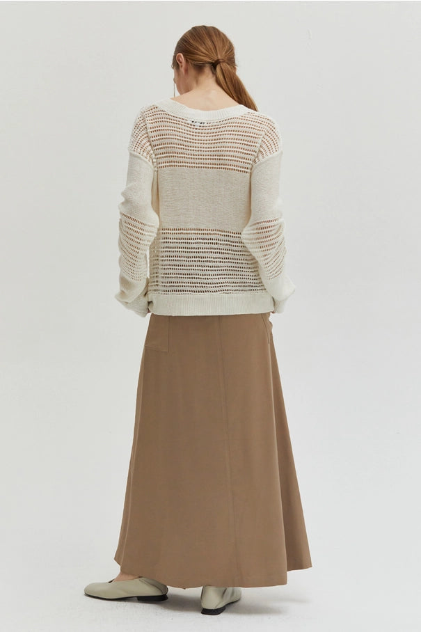 Dylan Linen Open Knit Sweater