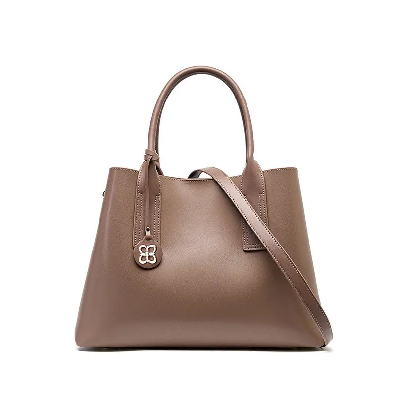 The Amelia Basket Tote Genuine Leather