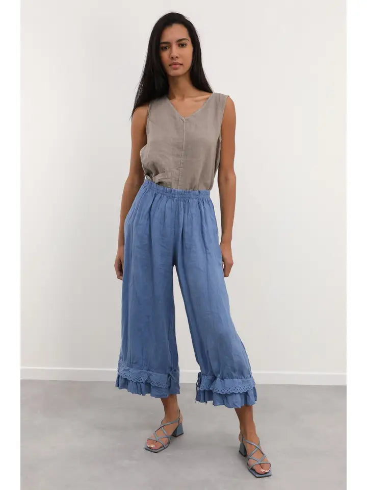 Maine Summer Linen Eyelet Pants
