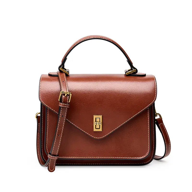 Sedona Genuine Cowhide Leather Satchel Crossbody