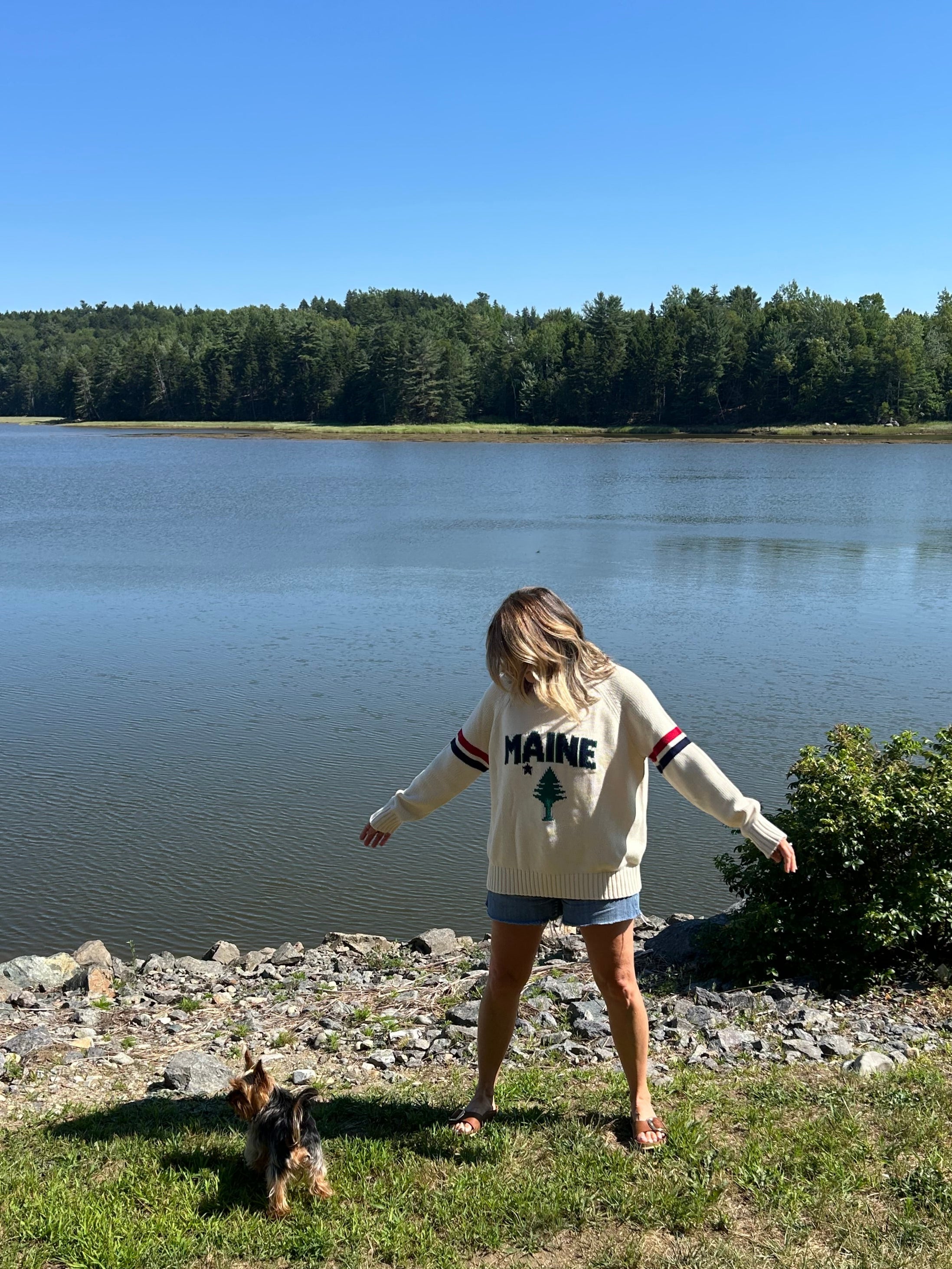 Maine Vintage Lone Pine Cotton Sweater