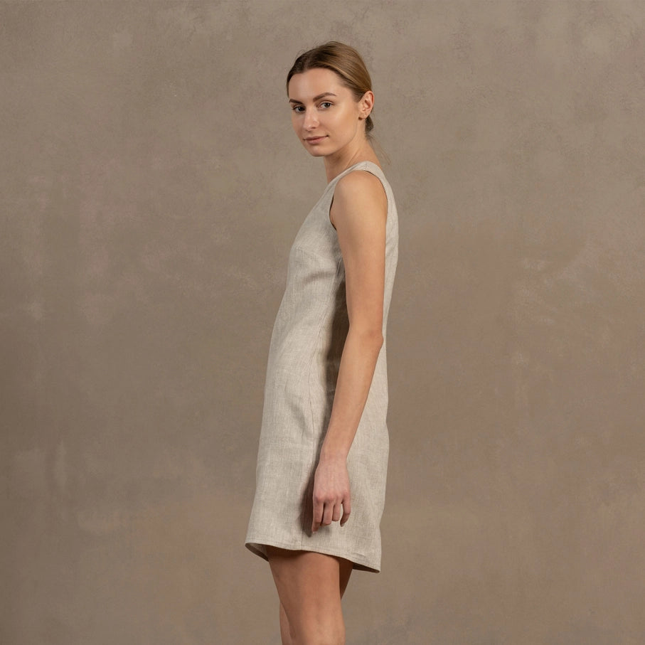 Nantucket Linen One Shoulder Dress