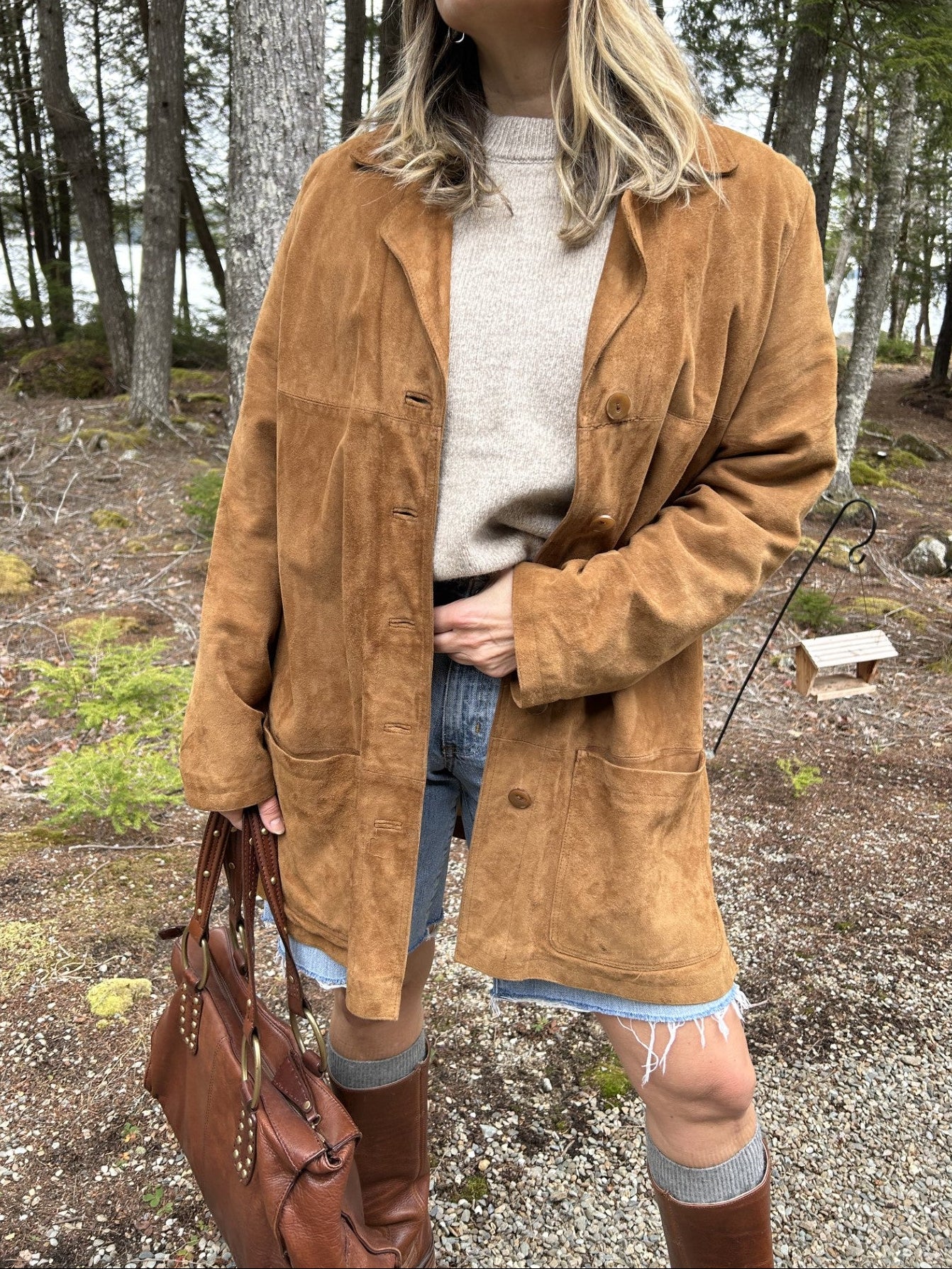 Vintage "1990s Does 70s" Genuine Suede Jacket