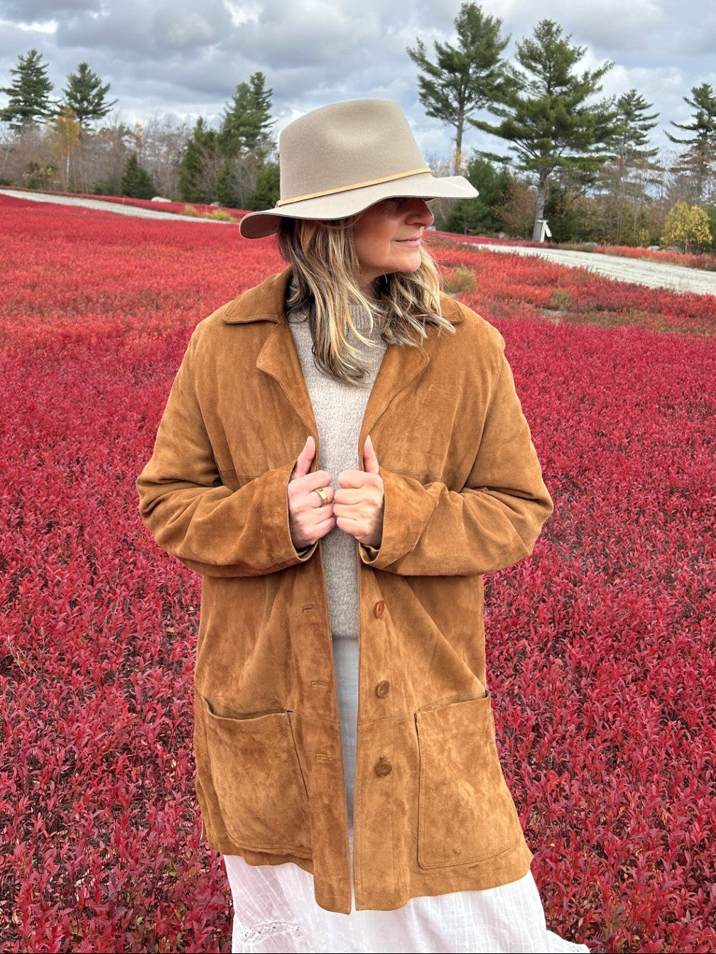 Vintage "1990s Does 70s" Genuine Suede Jacket