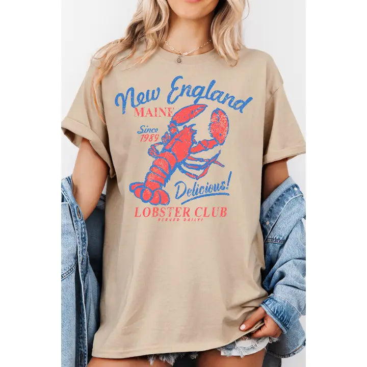 New England Maine Lobster Club Cotton Tee