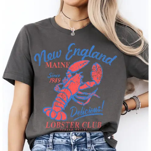 New England Maine Lobster Club Cotton Tee