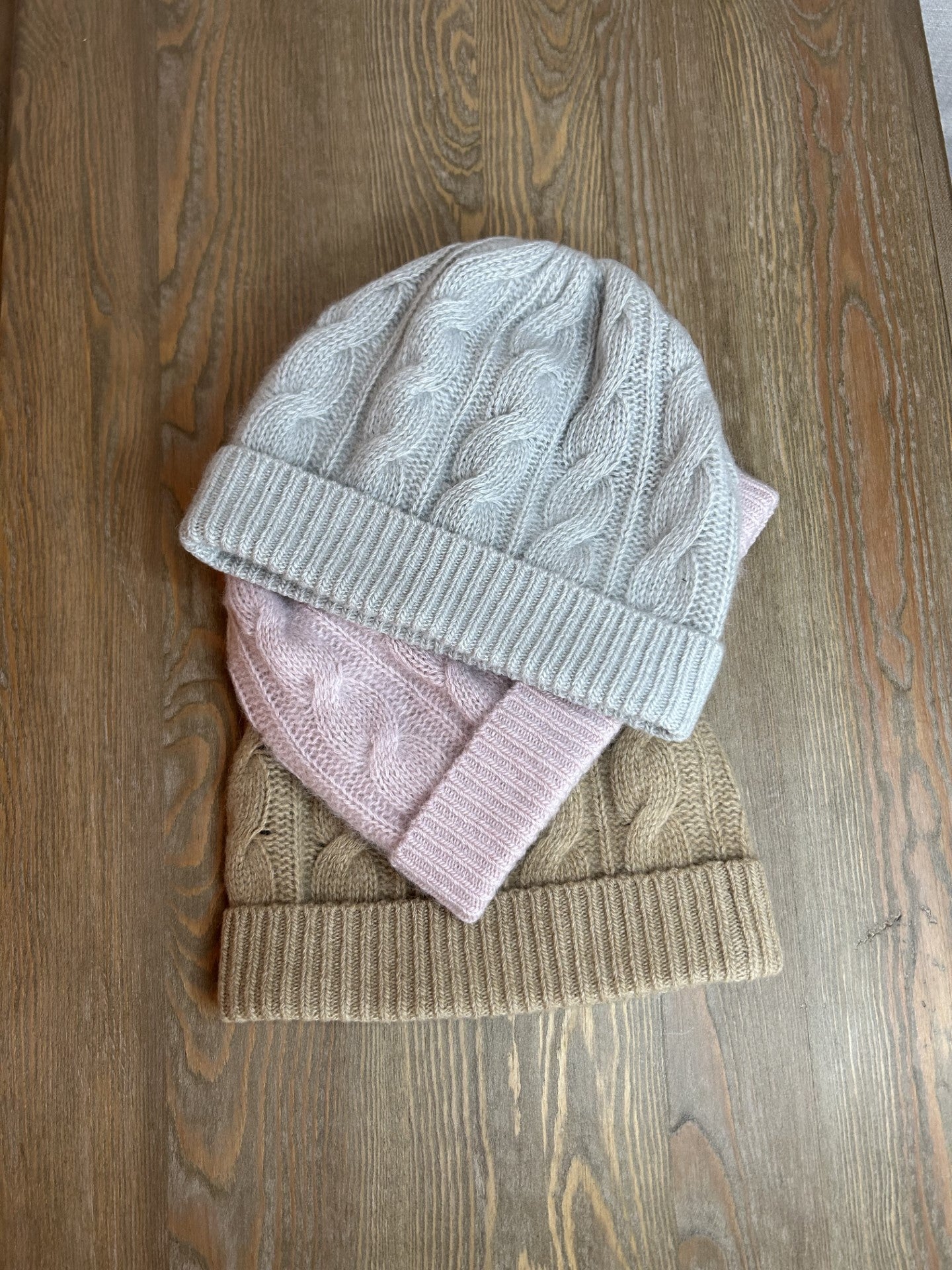 Portolano 100% Cashmere Cable Knit Beanie