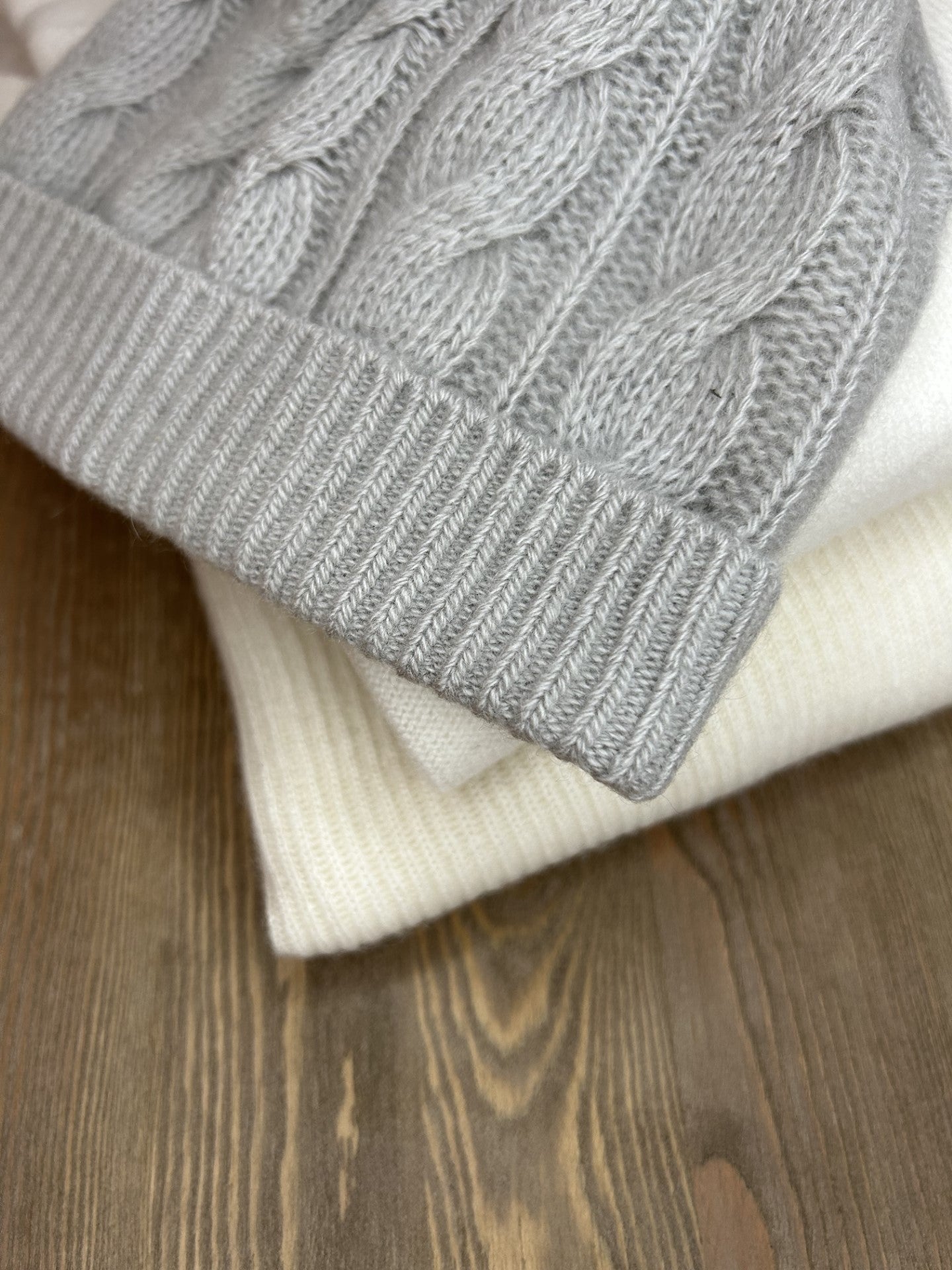 Portolano 100% Cashmere Cable Knit Beanie