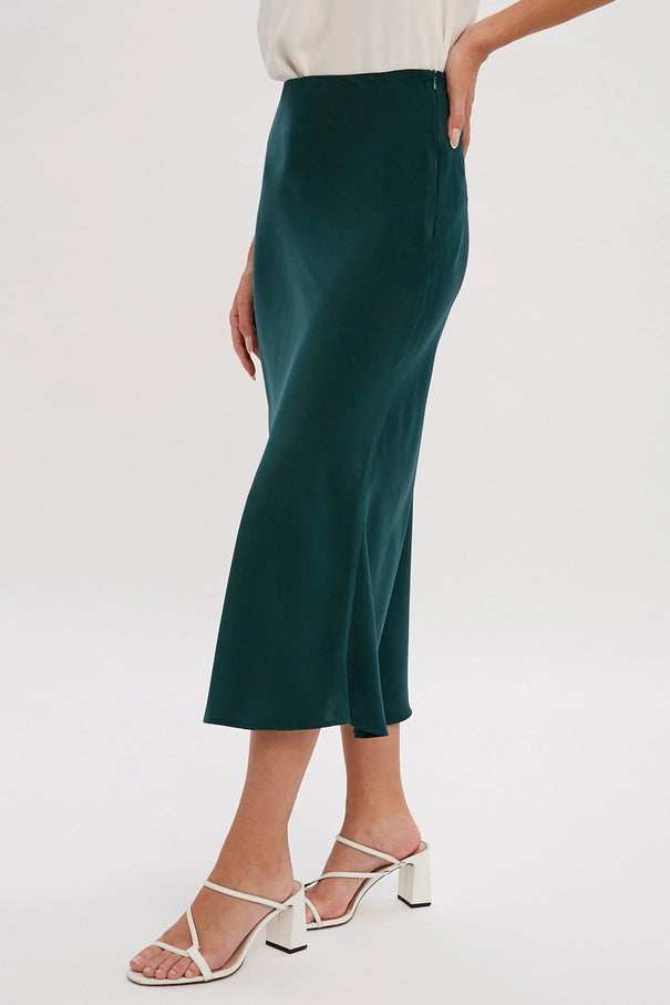 Amelia May Satin Midi Skirt