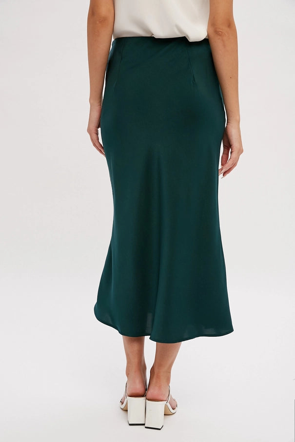 Amelia May Satin Midi Skirt