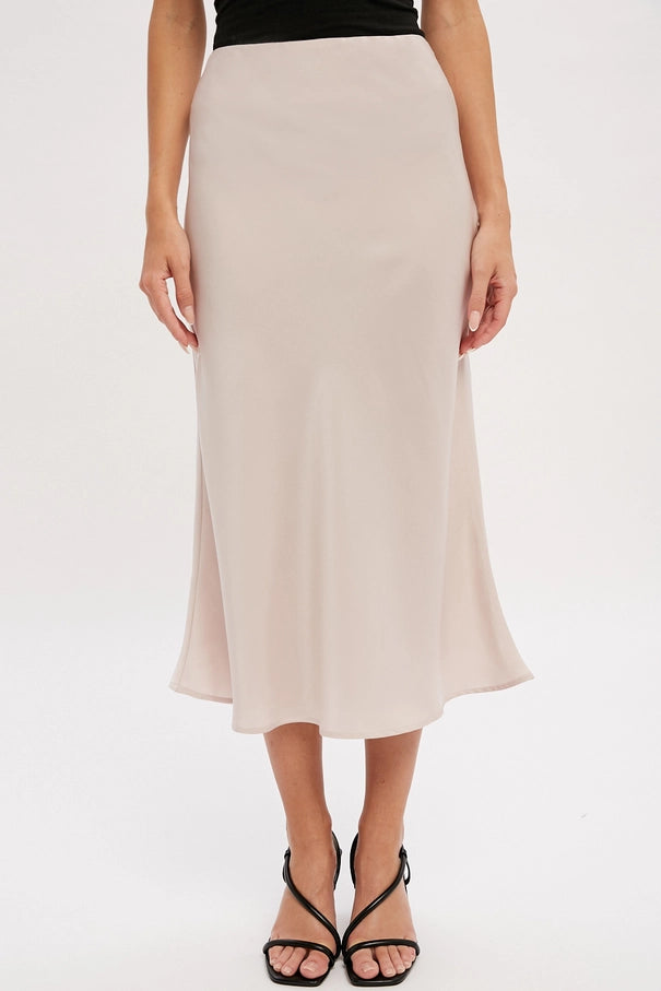 Amelia May Satin Midi Skirt