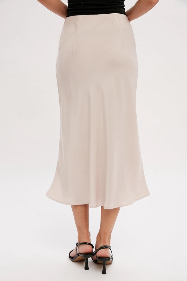 Amelia May Satin Midi Skirt