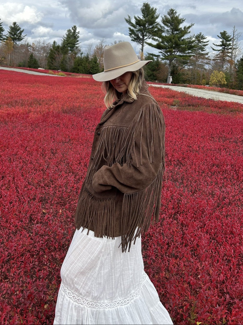Vintage 1970's Schott Roughout Suede Western Fringe Jacket