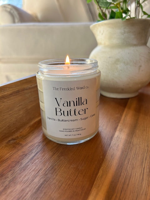 100% Clean Soy Candle Vanilla Butter