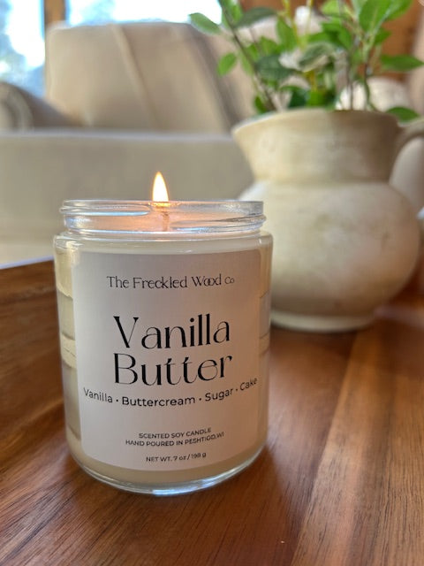 100% Clean Soy Candle Vanilla Butter