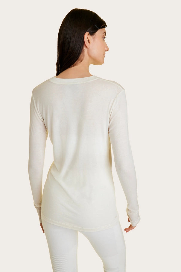 Washable Cashmere Long Sleeve Crew