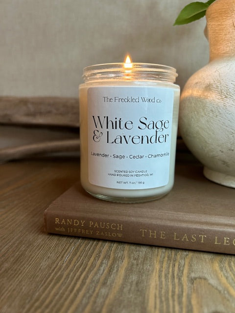 100% Clean Soy Candle White Sage Lavender