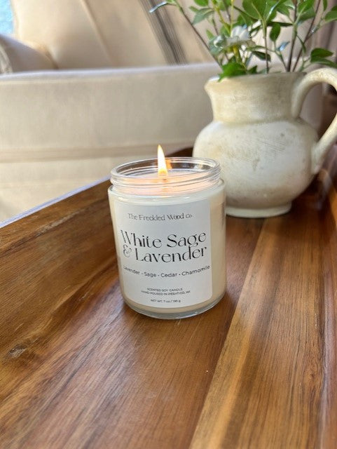 100% Clean Soy Candle White Sage Lavender