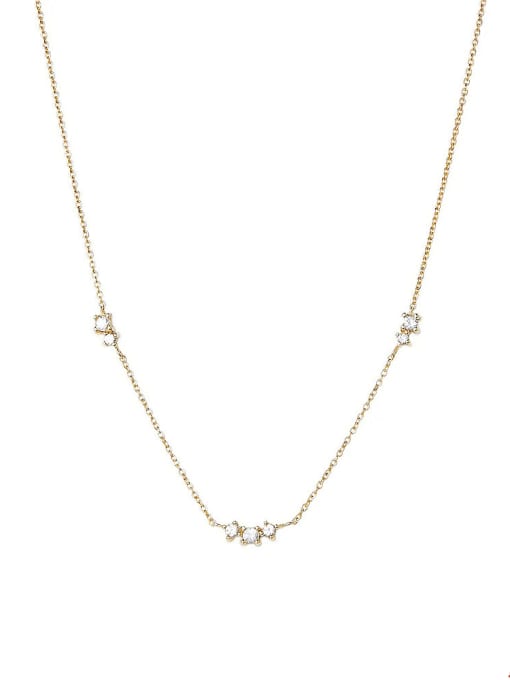 Blair Dainty Cubic Zirconia Chain Necklace - 14K Gold Plating