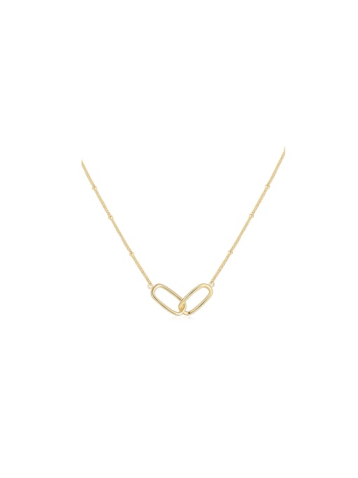 Kimberly Linked Pendant Necklace - 14K Gold Dipped 925 Sterling Silver