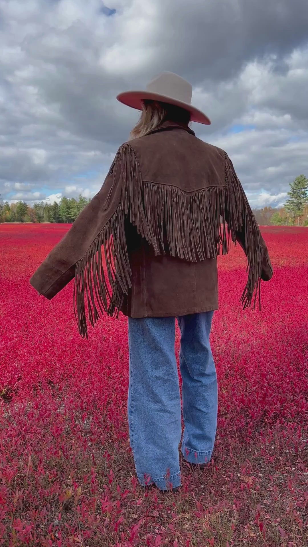 Vintage 1970's Schott Roughout Suede Western Fringe Jacket