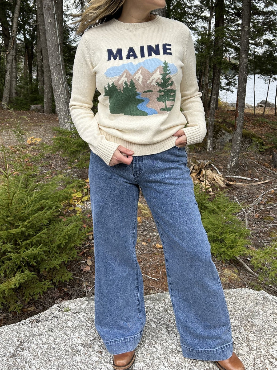 Emelia Mid-Rise Wide Leg Trouser